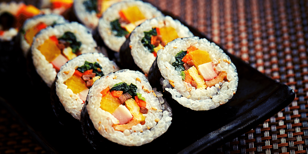 Gimbap-김밥,gimbap-Recipe,healthy-korean-food-to-try,korean-culture,korean-food-near-me,tofu-korean-food